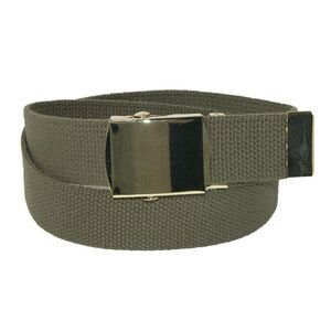 Men's Olive Belt with Gold Buckle